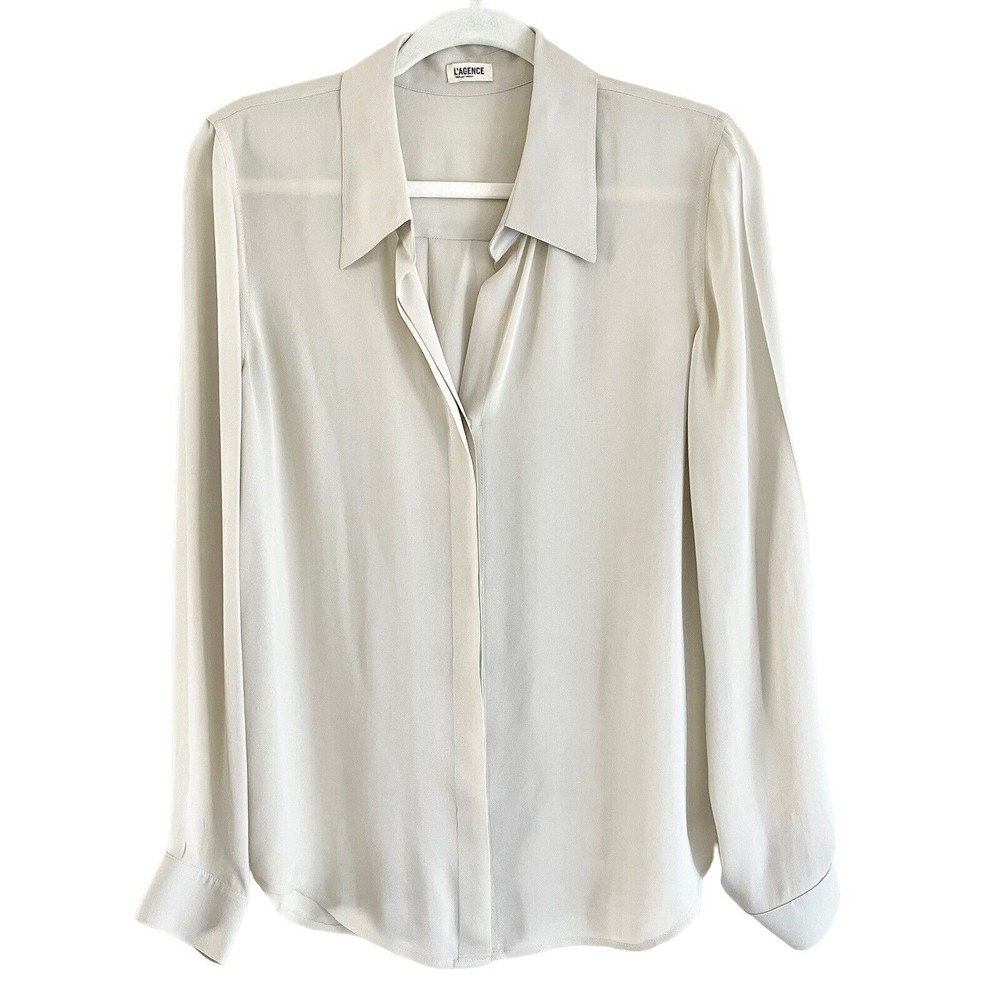 L'AGENCE White Button Down Shirt